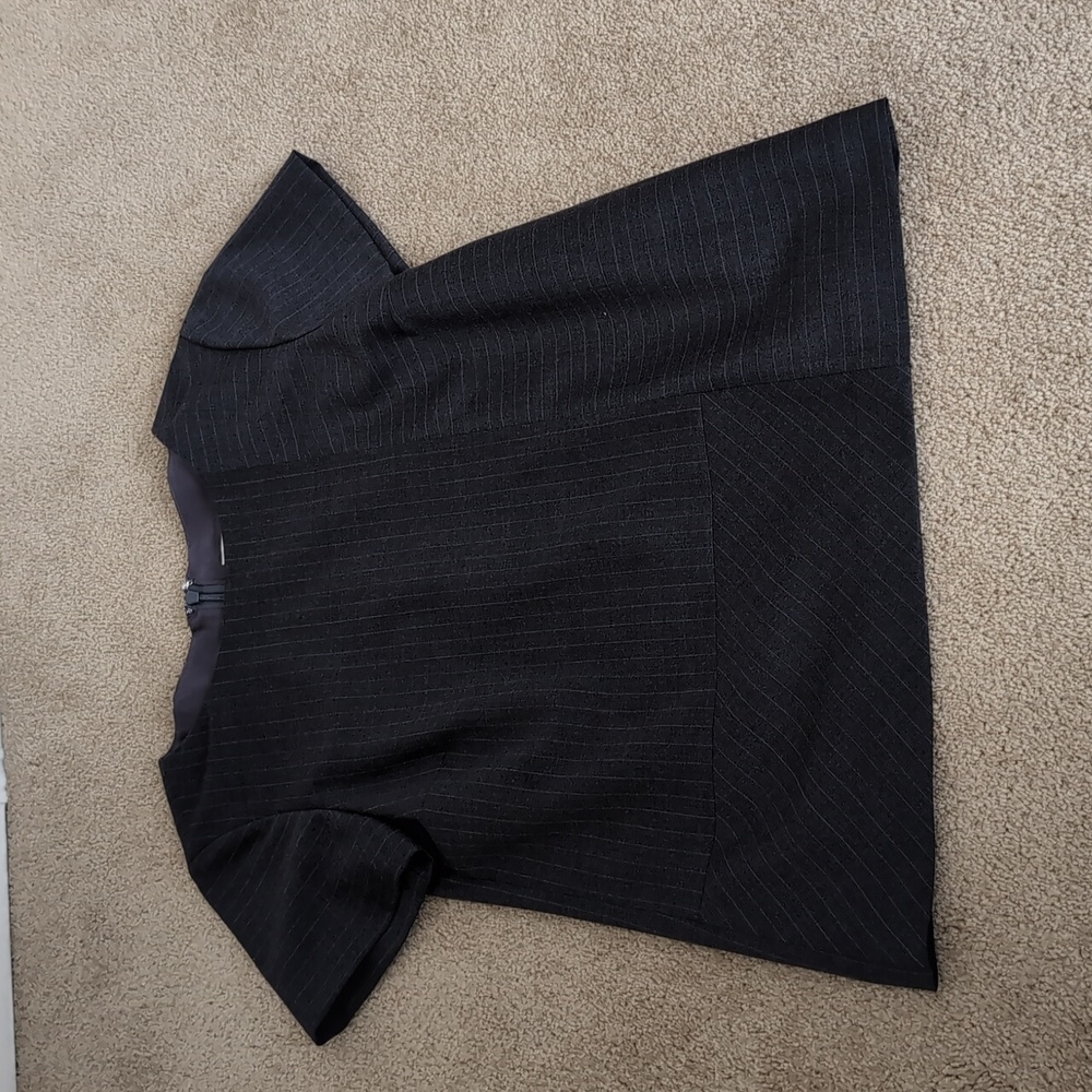Brooks Brothers Red Fleece Pinstripe Grey Blouse Size 2
